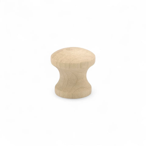 21 mm hourglass turned wooden cabinet knob