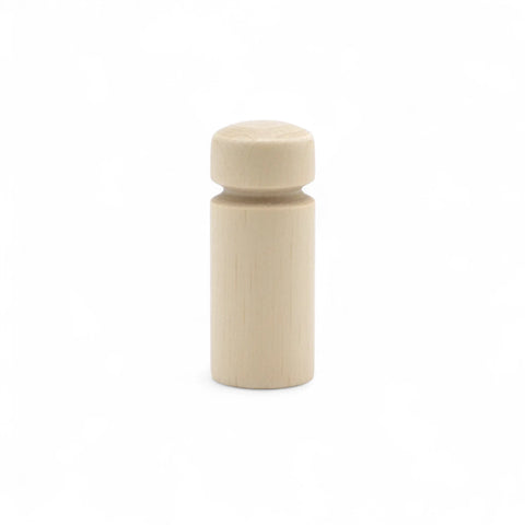 33 mm long turned wooden peg cabinet knob