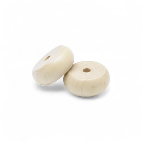 30 mm noapaļoti koka rotaļlietu riteņi
