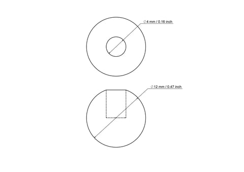 12 mm kasepuit tüüblikatted koos 4 mm hole