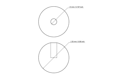 25 mm kasepuit tüüblikatted koos 5 mm hole