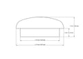 tehniline joonis: 14 mm seenekujulised nuppkorgid koos dimensions