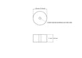 technical drawing of 20 x 11 mm wooden cylinder