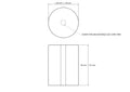 technical drawing of 30 × 40 mm wooden cylinder