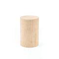 40 × 60 mm wooden cylinder standing upright on white background