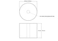 tehniline joonis: 60 × 50 mm puidust silindrid
