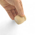 closed 35 x 38 mm unfinished wooden round pill box