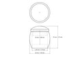 Beržinė apvali smulkmenų dėžutė - BARRE ROUND techninis brėžinys 35 x 40 mm