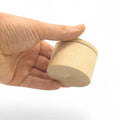 closed 59 x 44 mm turned wooden trinket box