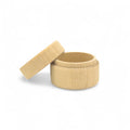 60 x 43 mm turned wooden box with fitted cover