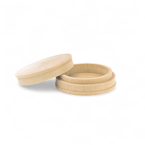 61 x 21 mm round turned wooden trinket box