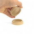 opened 61 x 21 mm turned wooden trinket box