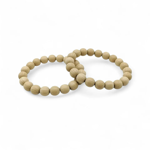 Bracelets made from White Oak Wood Beads