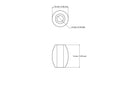 Technical drawing of 10 x 14 mm wooden barrel bead with 4 mm hole
