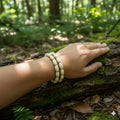 Bracelets made from 13 x 30 mm wooden barrel beads