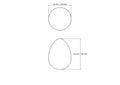 tehniline joonis: 43 mm puidust Chicken munad