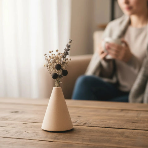 40 x 60 mm gedrechseltes Holzkegel verwendet als Dekorativ mini flower vase