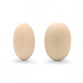42 and 50 mm Birch Wood Egg Shape Ellipsoid Blocks for comparison