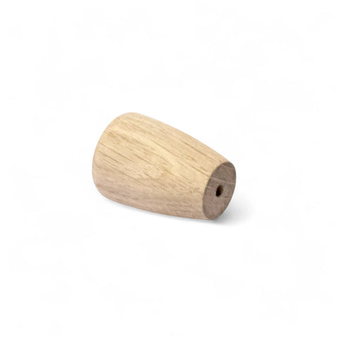 Nahaufnahme von 32 mm konisch Eichenholz Möbelknopf showing wood grain