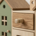 25 mm gedrechseltes Holzstifte Knöpfe installed on cabinet door