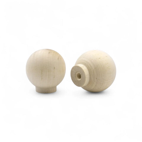 Backside  23 mm ümar kuulid birch puidust mööblinupp koos holes