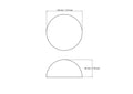 Technical drawing of 40 mm split wooden ball