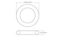 Technical drawing of 55 mm wooden craft toss ring