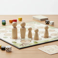 treitud puidust pulknukud erinevates suurused kasutatud kui board mäng pieces
