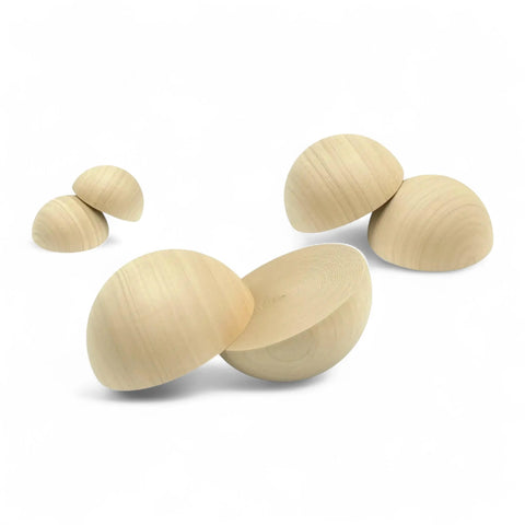 Turned wooden split balls